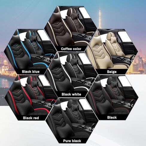 CTDS Car Seat Covers for Acura MDX 2001-2026, Stylish Sport Seat Cover, Premium Nappa Leather Car Seat Cover. Automobile Seat Covers Sets.(Luxury 5 Seats/Pure Black) in Kuwait