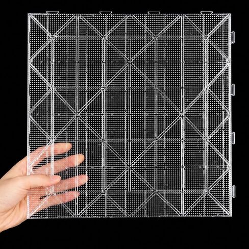 Novabright 11x11 بوصة خرز مصهر كبير جدًا Pegboard من البلاستيك الشفاف 2.6 مم خرز Pegboard، لوحات خرز مربعة لعشاق المشاريع اليدوية الإبداعية المنزلية DIY in Kuwait