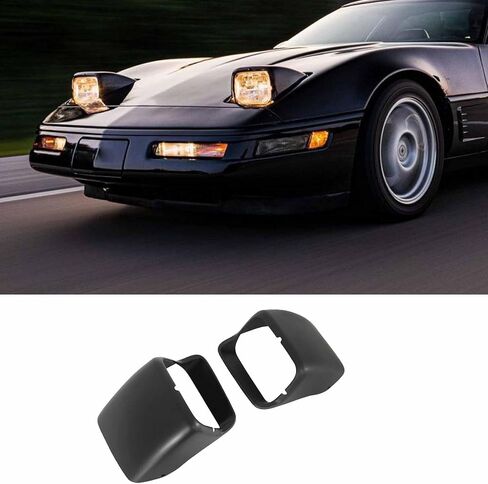 إطار أمامي زوج لسيارة Chevy Corvette C4 1985-1996 قطع غيار بلاستيك ABS (أسود غير لامع) in Kuwait