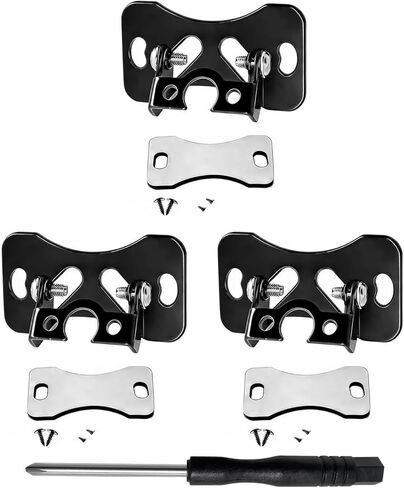3 PCS Car Rear Camera Mount, Metal Adjustable Backup Camera Bracket, Stable Windshield Dash Cam Camera Replacement Stand for 13mm Screw, Universal for Most Cars (Black) in Saudi Arabia