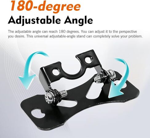 3 PCS Car Rear Camera Mount, Metal Adjustable Backup Camera Bracket, Stable Windshield Dash Cam Camera Replacement Stand for 13mm Screw, Universal for Most Cars (Black) in Saudi Arabia