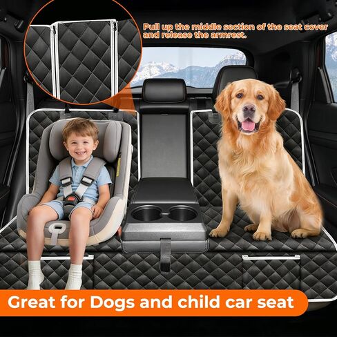 Dog Car Back Seat Cover for Hyundai Tucson Santa Fe Kona 2020-2026 Accessories, Waterproof Pet Seat Cover Bench Seat Cover, Non-Slip Back Seat Protector in Kuwait