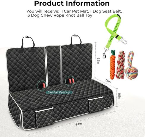 Dog Car Back Seat Cover for Hyundai Tucson Santa Fe Kona 2020-2026 Accessories, Waterproof Pet Seat Cover Bench Seat Cover, Non-Slip Back Seat Protector in Kuwait
