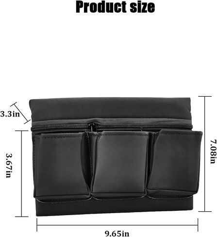 Car Window Armrest Storage Box, Multi-Function Comfortable Vehicle Door Window Arm Rest Pad Organizer, Multiple Pockets Automotive Interior Door Elbow Rest Pad Cushion, Universal Fit (Black) in Kuwait