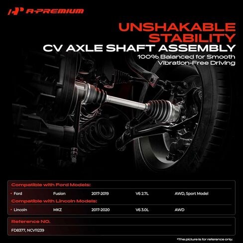 A-Premium CV Axle Shaft Assembly Compatible with Ford Fusion 2017-2019 & Lincoln MKZ 2017-2020, 2.7L 3.0L, AWD, Front Right Passenger Side in Kuwait