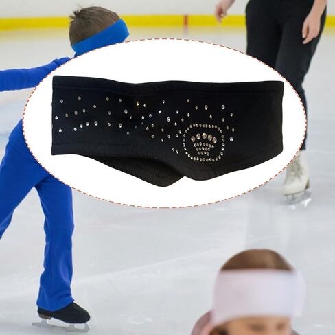 Kids Figure Skating Headband Sweat Absorbing Warm Non Slip Portable Hair Band Workout Gear for Football Gym Workout Women Men in Saudi Arabia