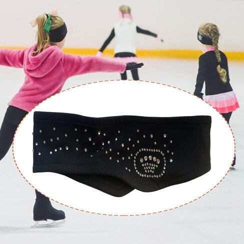 Kids Figure Skating Headband Sweat Absorbing Warm Non Slip Portable Hair Band Workout Gear for Football Gym Workout Women Men in Saudi Arabia