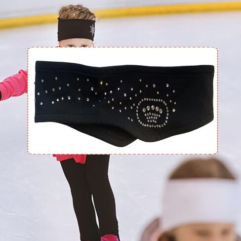 Kids Figure Skating Headband Sweat Absorbing Warm Non Slip Portable Hair Band Workout Gear for Football Gym Workout Women Men in Saudi Arabia