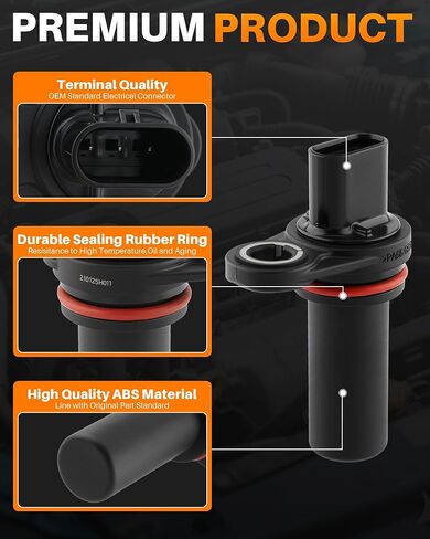 MOTOALL Engine Crankshaft Position Sensor Compatible with Jeep Patriot Compass 2007-2017, Dodge Journey(2009-2017) Caliber(2007-2012) Avenger, Replaces 5033307AA in Kuwait