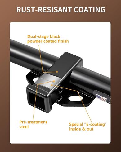 Class 3 Trailer Hitch 2-Inch Receiver Compatible with Honda Odyssey 1999-2017 | 3,500 lbs GTW / 350 lbs TW | Heavy-Duty Steel | Bolt-On Design, Rust-Resistant Finish in Saudi Arabia