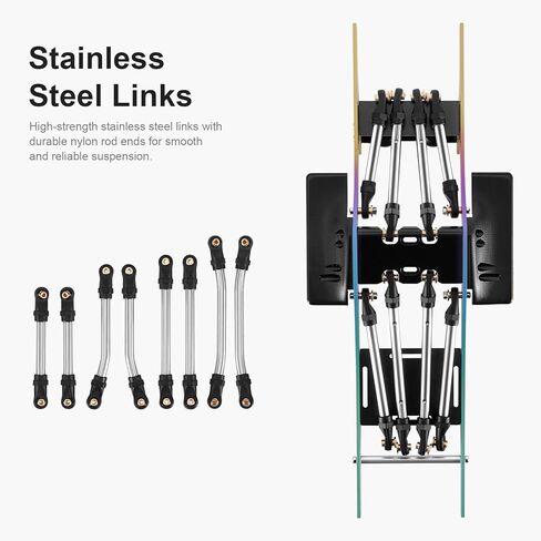 طقم هيكل INJORA Rainbow Titanium LCG لـ 1/24 SCX24 in Kuwait
