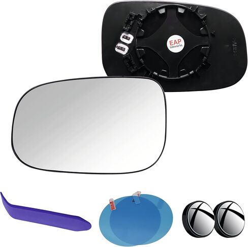 EAP Driver Side Mirror Glass Compatible With Volvo S40 S60 S80 C30 C70 V50 V70, Heated Without Auto Dimming, 30716480 30716481 in Kuwait