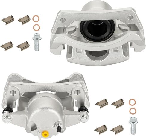 Front Disc Brake Caliper Assembly with Bracket fit for 2002-2007 Jeep Liberty, Front Right and Left Caliper set with 2PC, 18-B4844 + 18-B4845 in Kuwait