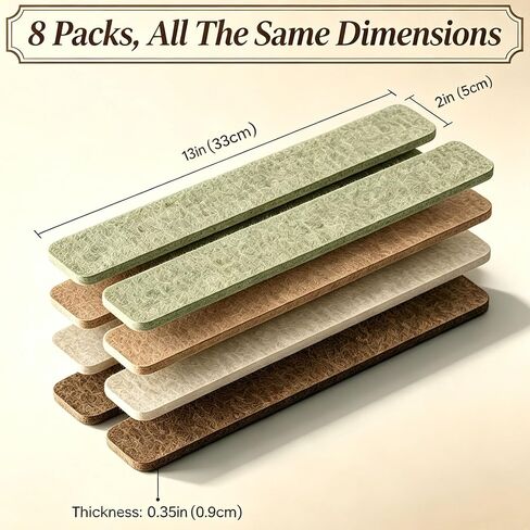 Felt Strip Bulletin Board,8-Pack Cork Board Alternative Bar Strips Boards–13" x 2" Felt Wall Tiles with 48 Push Pins&48 Adhesive Tapes,Removable Adhesive Install Felt Pin Board for Wall,Home Office in Saudi Arabia