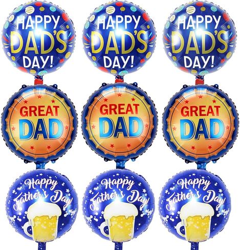 Happy Fathers Day Balloons, 18" Father's Day Foil Balloons, Father's Day Best Dad Ever Party Decoration Supplies in Saudi Arabia