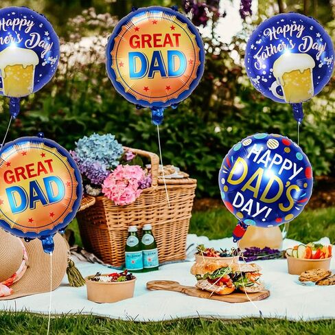 Happy Fathers Day Balloons, 18" Father's Day Foil Balloons, Father's Day Best Dad Ever Party Decoration Supplies in Saudi Arabia