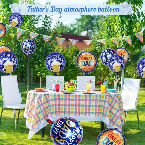 Happy Fathers Day Balloons, 18" Father's Day Foil Balloons, Father's Day Best Dad Ever Party Decoration Supplies in Saudi Arabia