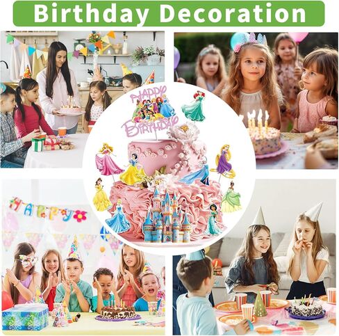 Cute Happy Birthday Cake Toppers, Cute Princess Cake Topper, Cartoon Birthday Cake Decorations, Perfect for Parties and Holiday Celebrations in Saudi Arabia