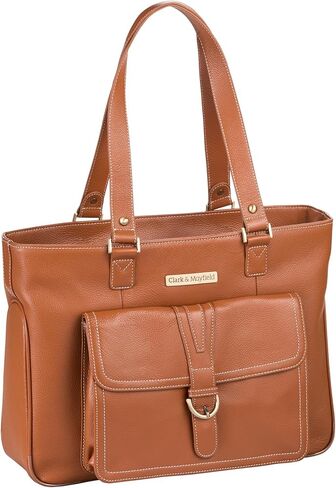حقيبة كمبيوتر محمول جلدية للنساء من Clark & ​​Mayfield Stafford Pro (تناسب أجهزة الكمبيوتر المحمولة حتى 15.6 بوصة، جملي) in Kuwait