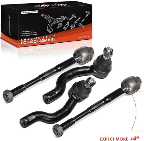 A-Premium Set of 4, Front Inner Outer Tie Rod End Kit, Compatible with Nissan TITAN 2017-2023 in Kuwait