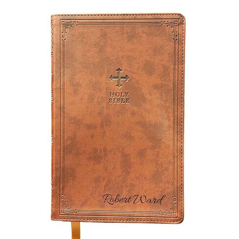 الكتاب المقدس الكاثوليكي المخصص من SacredBound - الطبعة الكاثوليكية NRSV، Brown LeatherSoft | الاسم المنقوش، الكتاب المقدس الكامل المكون من 73 كتابًا، هدية للمعمودية، التثبيت، RCIA (الاسم فقط) in Kuwait
