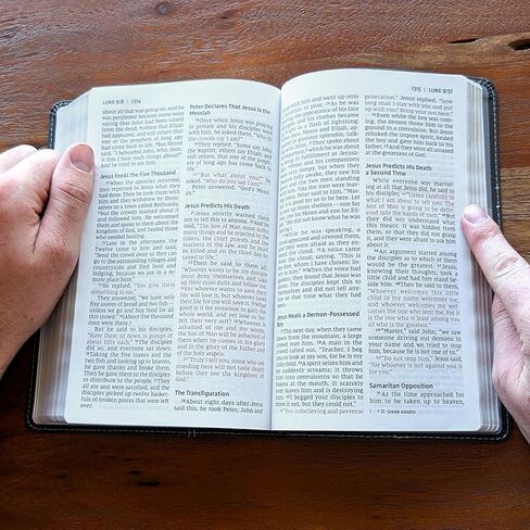 الكتاب المقدس بالحجم الشخصي NIV - طباعة كبيرة من الجلد الأسود الناعم | اسم مخصص محفور | إصدار طباعة مريحة بأحرف حمراء مع علامات شريطية وتصميم محمول (Black Rose Blessed is She) in Kuwait