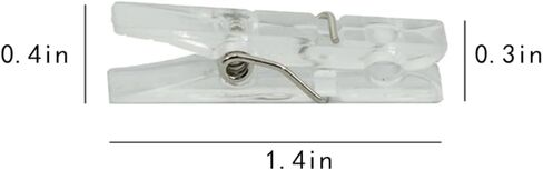 50 Pieces Mini Plastic Clear Clips, Binder, Photo Clips (Transparent) in Saudi Arabia