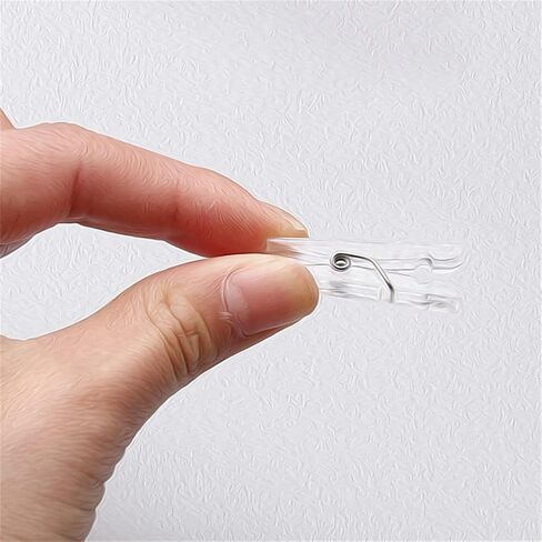 50 Pieces Mini Plastic Clear Clips, Binder, Photo Clips (Transparent) in Saudi Arabia