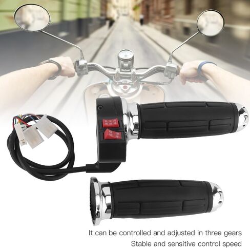 ‌1Pair Electric Scooter Handlebar Grips - 3-Speed Control with Forward/Reverse Throttle for 22mm E-Bike Handlebars (50cm Cable)‌ in Kuwait