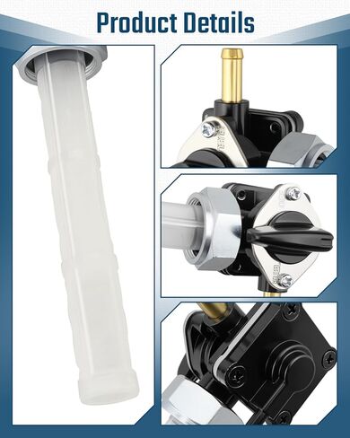 Fuel Valve Petcock 22mm Straight Outlet for Harley Davidson Sportster 883 XL883 1200 XL1200 1995-2006, Replaces 61338-02 6133802, Vacuum System Petcock in Kuwait