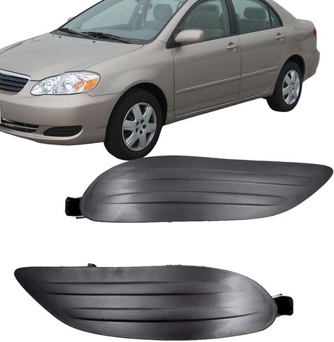Silscvtt 2 Pack of Front Bumper Fog Light Bezel Covers Trim Assembly Replacement for Toyota Corolla 2005-2008 Left and Right Side 52128-02200 52127-02170 in Kuwait