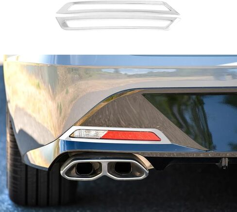 Car Accessories Fit For Hyundai Sonata 2023 2022 2021 2020 Exterior Decoration Rear Fog Light Lamp Frame Cover Trim (Chrome) 2PCS ABS in Kuwait