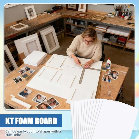 12 Pcs 30" x 40" White Foam Board Bulk Foam Core Backing Board 1/8 Inch Thickness Large Core Poster Boards for Presentations, School, Office, Art Projects in Saudi Arabia