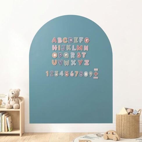 CAALMA Magnetic Wall Decal 40 x 32 - Magnetic Chalkboard for Wall - Strong Adhesive with Aesthetic Magnetic Letter, Chalk and Cloth (Green) in Saudi Arabia