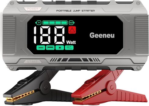 Car Battery Charger Jump Starter, 8000A Portable Jumper Starter with PD 65W Quick Charger, Jump Box 12V Battery Booster Jump Pack for All Gas/10L Diesel,Large Screen,150W DC, Lights in Saudi Arabia