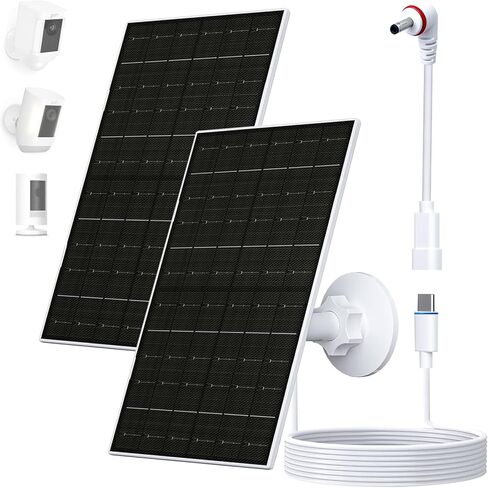 FUTURENZEN 7W Solar Panel Kit with 2600mAh Battery for Ring Video Doorbell 2/3/3 Plus/4, 16.4ft Cable, IP65 Waterproof, 360° Adjustable Mount in Saudi Arabia
