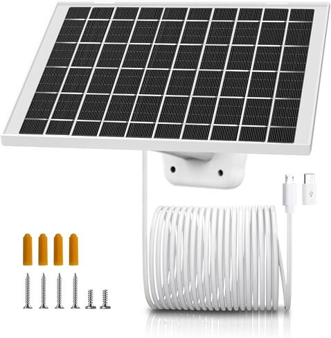 2 Pack 7W Solar Panel Charger Compatible with Wyze Battery Cam Pro, Cam Outdoor V1, Cam Outdoor V2, Solar Panel for Wyze Camera with Micro usb, USB C Adapter, NOT compatible OG, v3,v4, Pan,Floodlights in Saudi Arabia