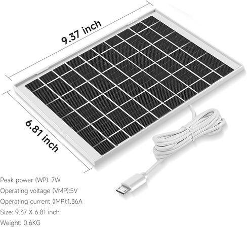 2 Pack 7W Solar Panel Charger Compatible with Wyze Battery Cam Pro, Cam Outdoor V1, Cam Outdoor V2, Solar Panel for Wyze Camera with Micro usb, USB C Adapter, NOT compatible OG, v3,v4, Pan,Floodlights in Saudi Arabia