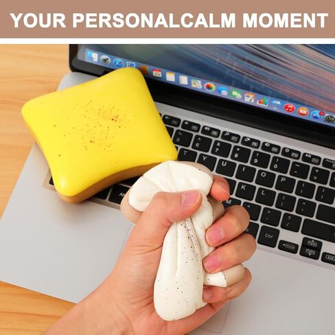 2PCS Bread Butter Squishy, Slow Rising Squishy Toys,Realistic Toast Bread Soft Squeeze for Stress Relief Hand Relax,Party Favor Gift(Yellow+White) in Saudi Arabia