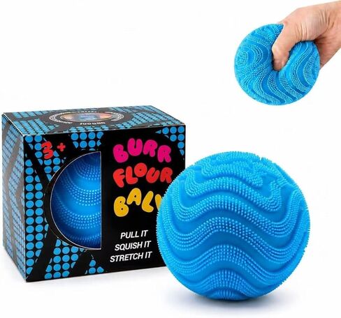 Fuzz Ball Squishy Stress Ball Toy,Slow Rising Memory Foam Fidget Squishy Fuzz Balls Adults Anxiety Stress Relief Toys,Party Favors Gift for Focus&Relaxation(Blue) in Kuwait