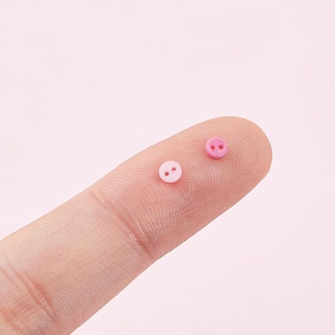 300Pcs 3mm Round Resin Button, 2-Hole Flatback Craft Round Blazer Buttons with Box, Suit Coats Fasteners for Shirts Blouse Garments DIY Crafts in Saudi Arabia