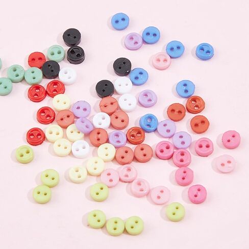 300Pcs 3mm Round Resin Button, 2-Hole Flatback Craft Round Blazer Buttons with Box, Suit Coats Fasteners for Shirts Blouse Garments DIY Crafts in Saudi Arabia
