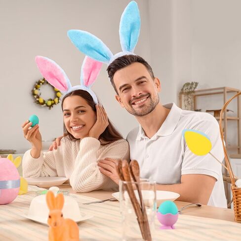 XunYee 72 Pcs Easter Bunny Ears Bulk Bunny Rabbit Ear Headband with Carrots Cute for Women Assorted Color Rabbit Headband in Saudi Arabia