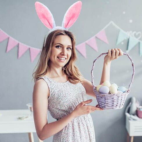 XunYee 72 Pcs Easter Bunny Ears Bulk Bunny Rabbit Ear Headband with Carrots Cute for Women Assorted Color Rabbit Headband in Saudi Arabia