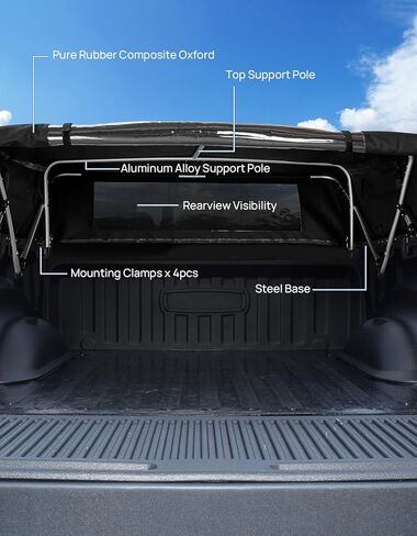 JOYTUTUS Truck Bed Soft Topper Compatible with 2019-2024 Ram 1500 with 5.5ft Bed (w/o RamBox) Foldable Camper Shell Truck Top in Saudi Arabia