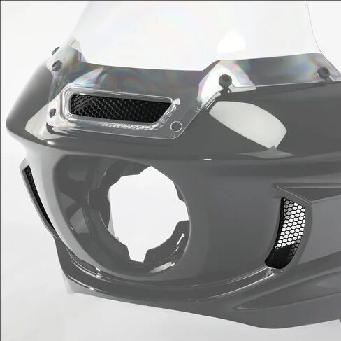 طقم غطاء فتحة التهوية الأمامية للمصابيح الأمامية الجانبية لشاشة التهوية الشبكية المتوافقة مع Harley Softail Low Rider ST FXLRST 2022-2025، لـ Softail Low Rider El Diablo FXRST 2022، 3 قطع in Kuwait