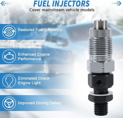 3PCS Fuel Injectors Compatible with Kubota KX91-3 U35 L2600 L2900 L3010 L3200 L3410 L3540 L3700 L3800 Tractor Replaces OE# 16082-53900 16082-53903 in Kuwait