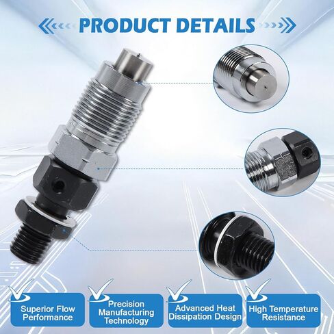 3PCS Fuel Injectors Compatible with Kubota KX91-3 U35 L2600 L2900 L3010 L3200 L3410 L3540 L3700 L3800 Tractor Replaces OE# 16082-53900 16082-53903 in Kuwait