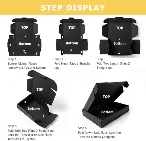 Tlenpo 12 Pack Gift Boxes with Lids, 13×9×2 Inch Black Paper Gift Box with 15m Ribbon, Wrapping Gifts, Deep Clothing Gift Boxes for Robe, Sweater, Shirt and Father's Day and Mother's Day in Saudi Arabia