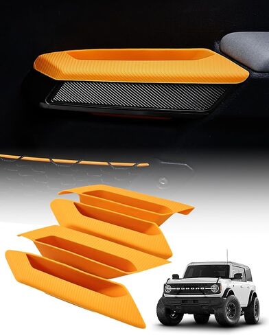 ROADER Bronco Center Console Organizer Compatible with 2021-2025 New Ford Bronco Interior Accessories, Dashboard Behind Screen Storage Tray with Phone Holder Dash Organizer-Black in Saudi Arabia